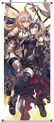 CosplayStudio Großes Fate Apocrypha Rollbild/Kakemono aus Stoff | 100x40cm | Motiv: Jeanne & Ruler