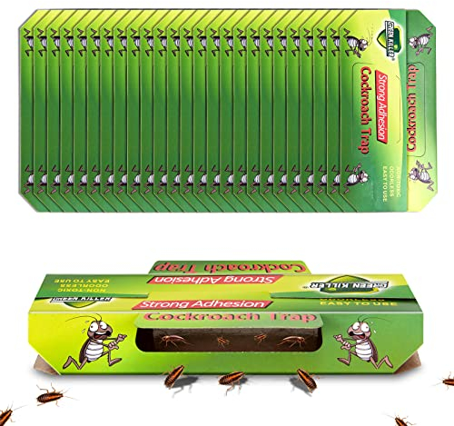 LUNEKUCK 25 Pezzi Trappole Scarafaggi e Blatte Atossico e Insapore Trappola per catturare Scarafaggi Blatte per Casa, Cucina, Soggiorno, Bagno, Camera da Letto, Ufficio, ecc, Proteggi la Famiglia