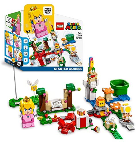 LEGO Super Mario Adventures with Peach Starter Course, Buildable Toy Game with Interactive Figure, Yellow Toad & Lemmy Characters, Gifts for 6 Plus Year Old Kids, Girls & Boys, Collectible Toys 71403