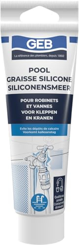 GEB POOL Graisse Silicone de contact qualité eau potable pour robinets et vannes - Blanc - Tube 125g