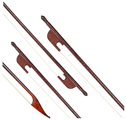 Schlangenwood Bogen Weiße Reine Rosehaar 4/4 Violine/ 15/16 Bratsche Bögen Geigenbogen voller Größe (Color : 2pcs Cello Bow)
