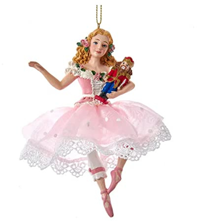 The Bridge Collection Clara with Nutcracker Prince Ornament