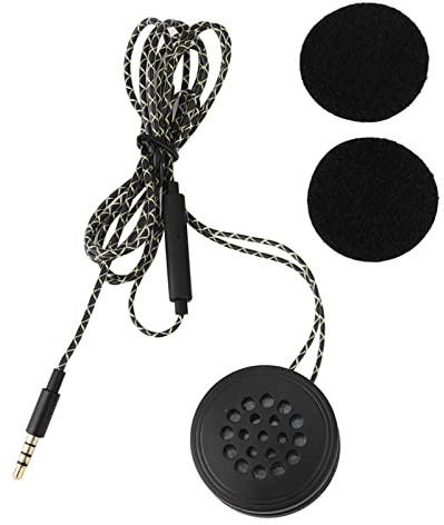 Hjälmheadset för Motorcykel, 3,5 mm Hörlurar Högtalare, Handsfree Samtal, Kompatibel med iOS, Android, MP3