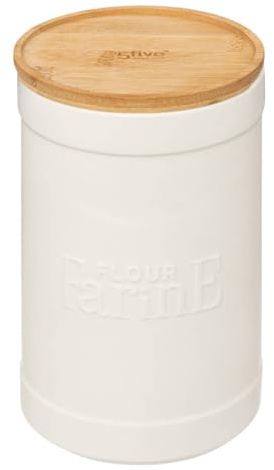 5five - scatola di farina naturéo in ceramica bianca