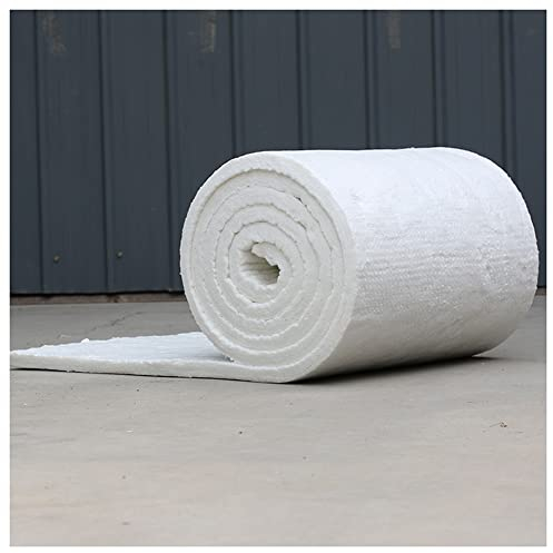 Rygcrud Feuerlöschdecke Mit Keramikfaserisolierung - Nenntemperatur 2400F, Für Öfen, Schamottsteine, Boiler, Schmiedekunst, Pizzaöfen (Farbe : Weiß, Größe : 61x120cm)