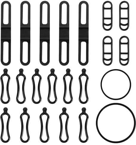 MJFENDAI Fahrrad Silikonband, 22 Stück Fahrrad Befestigungsband, Fahrradlicht Gummiband für Mountainbike, Rennrad Taschenlampe, LED Fahrradlicht, Schwarz