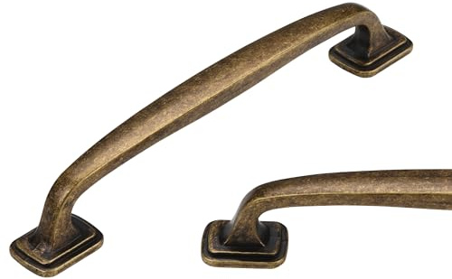 SYZOW 6 stycken skåphandtag vintage brons, kökshandtag, 96 mm vintageskåp, möbelhandtag, brons, hålavstånd, 96 mm