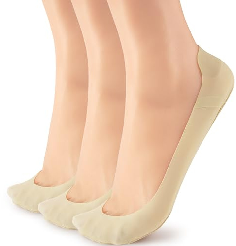WISVOOO No Show Socks Womens Liner Ultra Low Cut Non Slip Invisible Socks for Flats