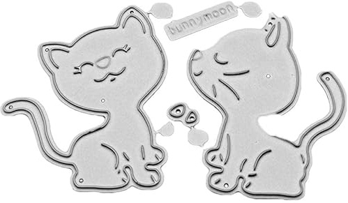 Niedliche Katzen-Stanzschablone, Metallschablone, Stanzformen, Stanzschablonen für DIY, Scrapbooking, Fotoalbum, dekorative Prägepapier-Stanzformen für Kartenherstellung (ZC369)