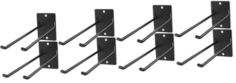 MERRYHAPY 8 Stück Gartenwerkzeug Aufbewahrungsregal Besenhaken Rechen Mopphalter Wandbehang Besenregal Verstellbares Aufbewahrungssystem Besenaufhänger Reinigungswerkzeughalter
