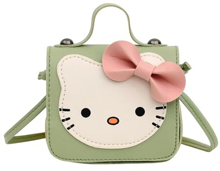 Spldsun Cute Bow BandoulièRe, Mini Mignonnes Sac Princesse, Sac A Main Enfant Fille pour Les Enfants de 3 à 12 Ans, Peut Contenir Des CléS, Des Mouchoirs, Des Masques, Des TéLéPhones Portables (Vert)