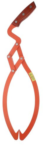 HYTROVE Heavy Duty 2 Claw Log Lifting Claw and Timber Carrying Hook Log Tongs for Skidding Dragging and Lifting Firewood in Forestry and Garden