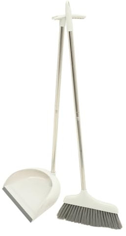 EXAOMBLE Set di Scopa in Materiale Sicuro Scopa per Esterni Paletta per Una Facile Spazzata