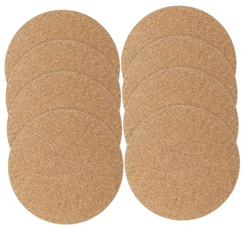 Kisangel 8pezzi Sottopentola Sughero Assorbente Per Piante Coprenti Rotondi Per Vasi Accessori Per Contenitori Da Design Minimalista e Resistente Per Tavolo