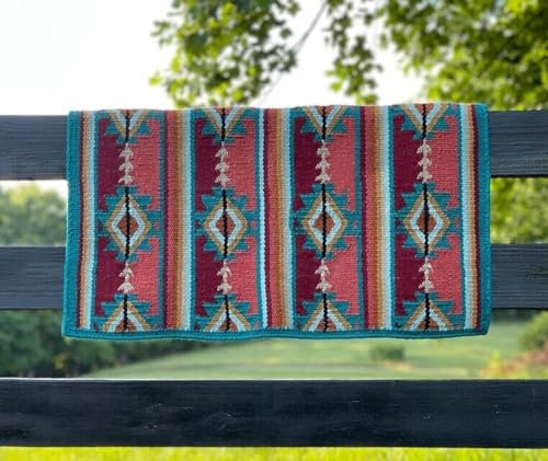 EQUIEMPRESS Sattelunterlage Western Ranch/Westernsatteldecke aus Neuseelandwolle, Top Wool Pad Sensor Flex (Anpassung möglich) A-590 (34 x 38)
