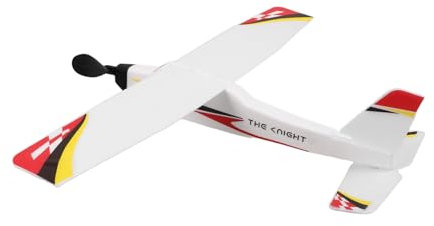 SUPVOX Rubber Band Powered Airplane Model and Glider Toy for Children, Red Propeller Flying Aircraft for Outdoor Educational and Family Interactive Play