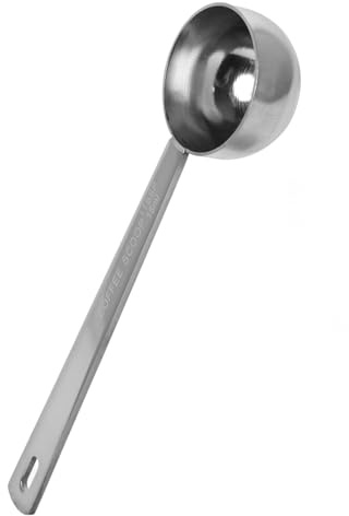 UKCOCO Cuchara Medidora De Café De Mango Cuchara Para Leche Polvo y Cucharilla De Té Para Cocina y Café Capacidad Material Acero Inoxidable