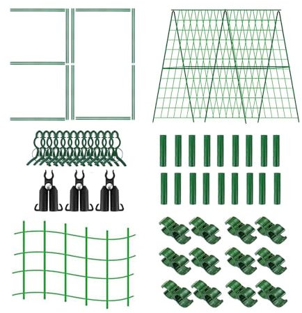 Trellis de pepino para cama elevada, enrejado de trepumbra de pepino | A-Frame enrejado Soporte de de planta de escalada de metal - Alto soporte de jardinería mde crecimiento para tomate pepino flores