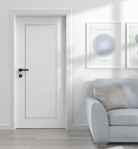 Adesivi per Porte Interne 80x210 Bianco Adesivo Porta Geometria Moderna 3D Pellicola Adesiva Carta da Parati Soggiorno Bagno Autoadesivo Porta Murale Decorazione M5966