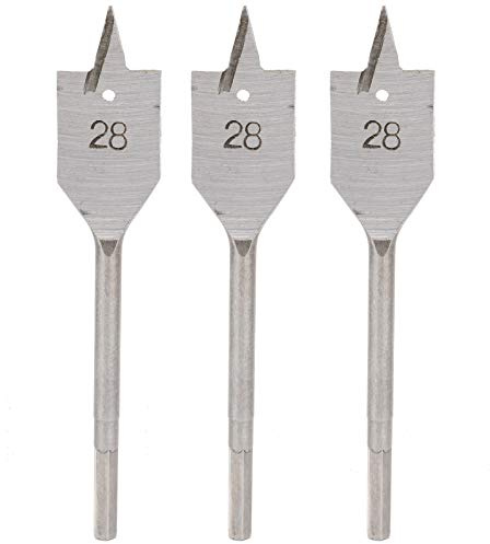 Flat Wood Drill Bit Set High Carbon Steel 28mm Hole Woodworking Tools for DIY
