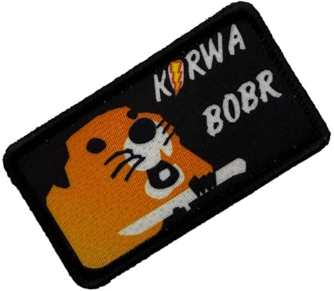 Klett Patch Patches,Biber Mit Messer Tactical,MilitäR Moral Hook Lustige Stickerei Aufnäher Abzeichen,Für DIY Kleidung Rucksäcke Jacken Jeans Uniform Baseballkappe,Drucken Mit Klettverschluss