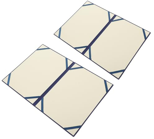 DOITOOL Carpeta para Certificados Tamaño A4 Azul Doble Cara 8 Esquinas Portadocumentos para Diplomas y Premios Funda Protectora de Cartón Resistente 2 Unidades para Oficina y Escuela