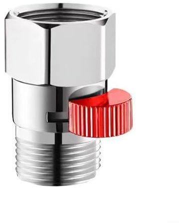 Valvola di ingresso dell'acqua calda e fredda in lega, valvola di arresto angolare da 1/2 con etichette rosse e blu, resistente alla ruggine per bagno, cucina, lavandino, scaldabagno e controllo del