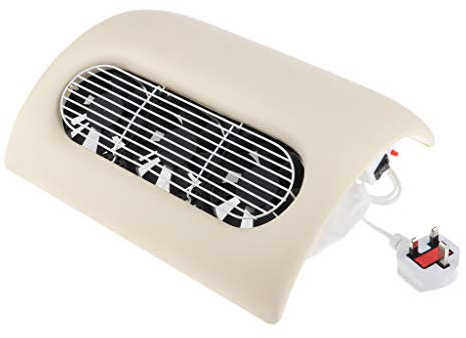 Staubabsaugung für Nägel, 15W Pro Nagel-Saugsammler-Reiniger-Nageltrockner-Maschine(Beige)