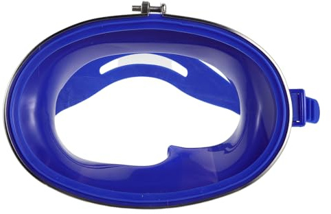 ORFOFE Lunettes de Plongée pour Adultes et Garçon et Filles, Masque Anti-buée à Verre Unique en Verre Trempé et PVC, Cadre Inoxydable Bleu, Équipement de Plongée et Snorkeling Protection