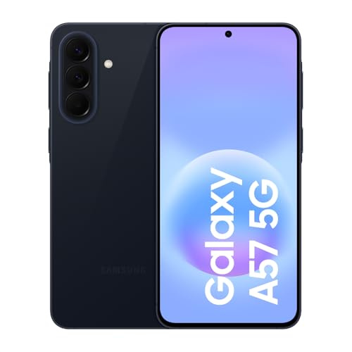 Samsung Galaxy A57 5G, Schlankes AI-Smartphone, Awesome Intelligence, 128 GB Speicherplatz, 50 MP Weitwinkel-Kamera, Bis zu 2 Tage Akkulaufzeit, IP68, Awesome Navy, 2,5 Jahre Herstellergarantie