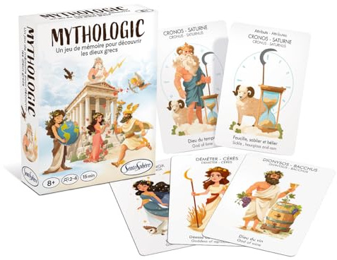 Sentosphère Mythologic – Finde schnell die griechische Gottheit und ihre Macht – Beobachtungs- und Gedächtnisspiel – ab 8 Jahren – 1356