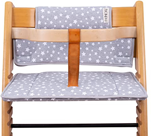 JYOKO KIDS Hochstuhl Kissen kompatibel mit stokke tripp trapp (White Star)