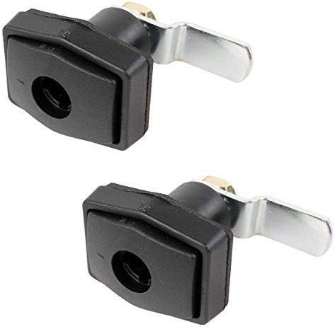deiwo 2X Push Lock Schloss Stauklappen max 35mm schwarz Bohrung Ø 24mm