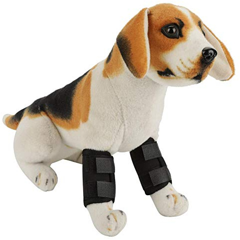 Kniebandage für Hunde, 1 Paar Hundekniepolster Hundevorderbein Klammer Knie Schutz Bandage Verbandwickel für Schützt Wunden und Hilft bei Gelenkentzündung und Arthritis(S)