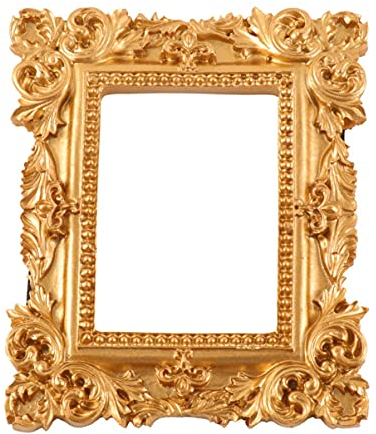 BESPORTBLE Vintage Bilderrahmen Harz Golden Verziert Strukturierte Rechteck Desktop Fotorahmen Fotorahmen Schmuck Display Rahmen Rahmen Dekoration