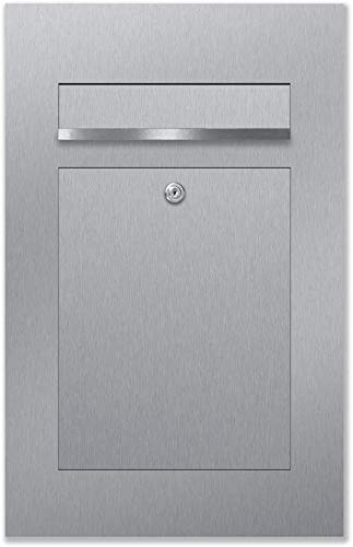 Edelstahl Briefkasten B2, moderner Premium Design Unterputzbriefkasten