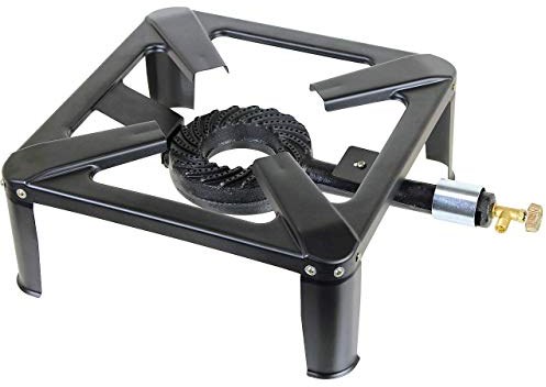 WALTER Hockerkocher, Gaskocher, Campingkocher, Gasherdplatte, Gasbrenner, inkl. Schlauchleitung und Propankonstantregler, flexibel einsetzbar, ideal für Camping, Outdoor und Freizeit