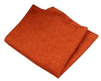 DB Dickie Bow Men's Luxury Cotton Blend Pocket Square (Rust Burnt Orange) - suitable for formalwear, office, weddings, parties, grooms & groomsmen outfits