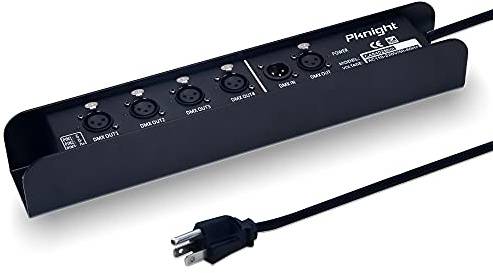 Pknight 4 Way Isolated DMX Splitter Bar,Truss Mountable