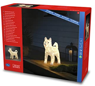 Konstsmide LED Acryl Husky, 88 warm weiße Dioden, 24V, Außen (IP44), weißes Kabel - 6244-103