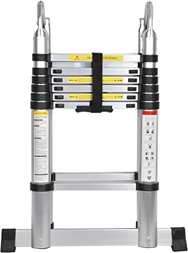 TREPPE Scala telescopica in alluminio doppio lato 4,4 m (2,2 m + 2,2 m)