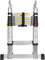 TREPPE Échelle télescopique en Aluminium Double Face 4,4 m (2,2 m + 2,2 m)