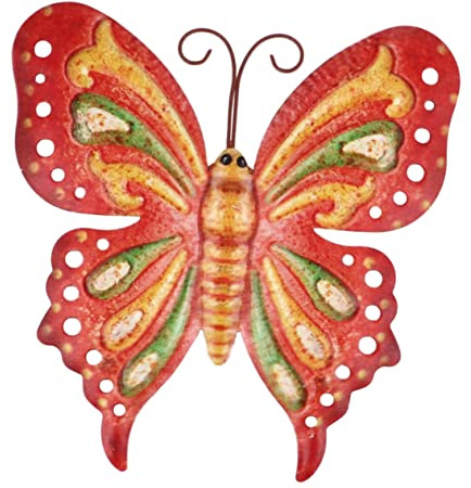 Yardenfun Wrought Iron Wall Decoration - Vintage Wall Decor for Indoor and Outdoor Use Perfect for Gardens Balconies and Living Rooms Unique Metal Ornament 20.5X21Cm