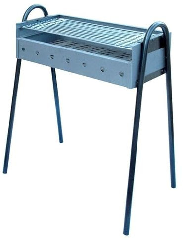 FLORES CORTES - 33225 - Barbacoa Doble Altura 650 Patas Curvas para Leña y Carbón