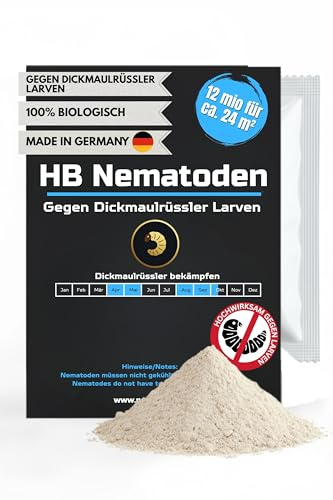 Nematoden 12 mio für 24 m² gegen Dickmaulrüssler Larven biologische Schädlingsbekämpfung bei Larven und Engerlingen schädlicher Käfer