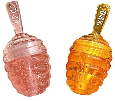 Ezyuanchly - 2 pièces d'huile pour les lèvres en pot de miel, saveur pêche et miel, baume à lèvres hydratant au miel pour une utilisation quotidienne et nocturne