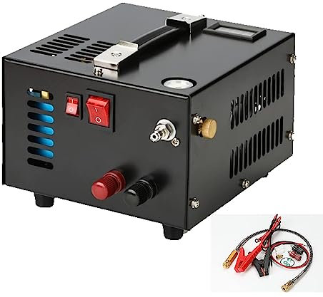 PARFCO PCP Compressor 4500 Psi 30MPa High Pressure Air Compressor Air Rifle Pump, Powered by Car 12V DC or 110V/220V AC, High Pressure Pump Scuba Tank Compressor Pump