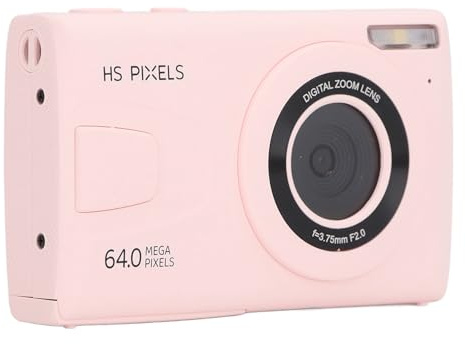 4K-Digitalkamera für Teenager und, 64 MP, 18-facher Zoom, Autofokus, 2,8-Zoll-IPS-Bildschirm, 10 Filter, Kompakte Digitalkamera für Fotografie, Reise-Vlogging, mit Webcam