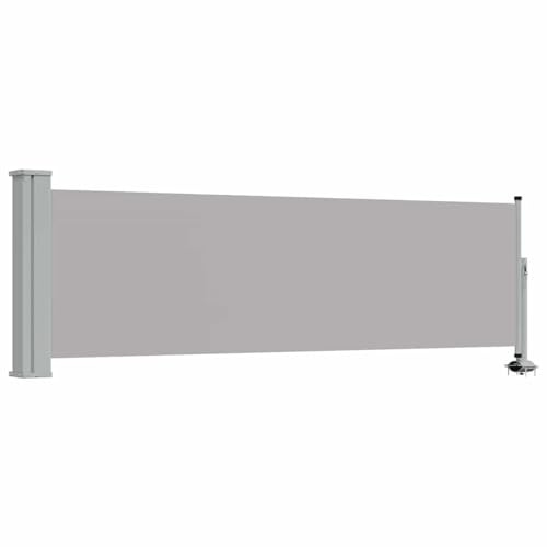 Swpsd Retractable Side Awning for Patio/Balcony - UV & Tear Resistant Polyester - Grey - 80 x 0-300 cm Model48360