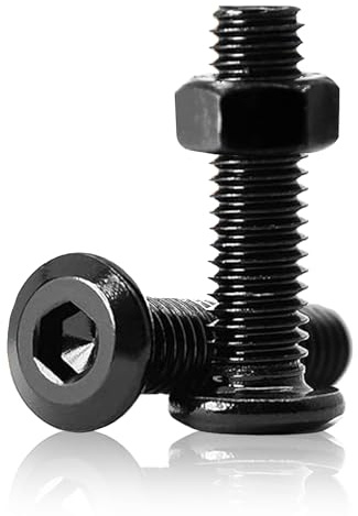 KUBDPQOR M6 Schrauben, 100 StüCk/50 Sätze Linsenkopfschrauben M6, Schrauben M6, MöBelschrauben, Senkkopfschrauben M6, Schwarze Schrauben, Vollgewinde Zylinderschrauben, Multifunktion Screws